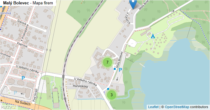 Malý Bolevec - mapa firem
