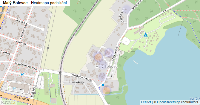 Malý Bolevec - mapa podnikání
