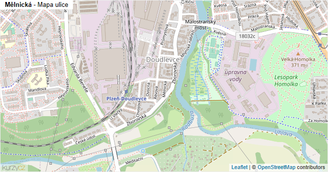 Mělnická - mapa ulice