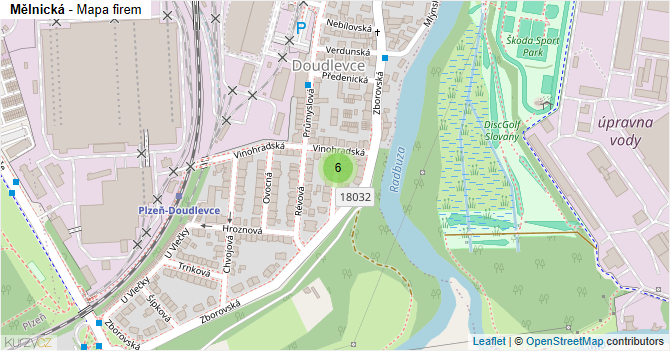 Mělnická - mapa firem