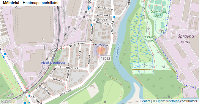 Mělnická - mapa podnikání