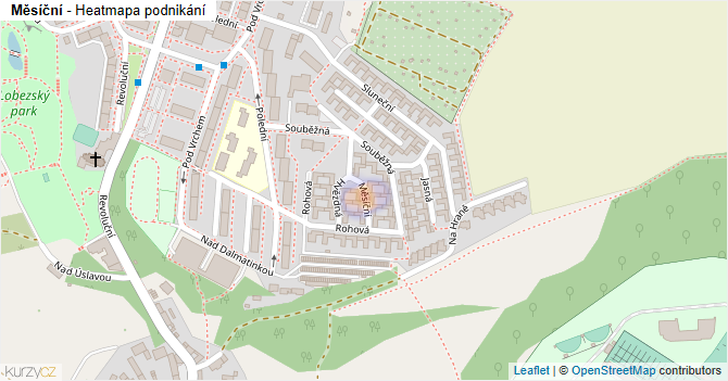 Měsíční - mapa podnikání