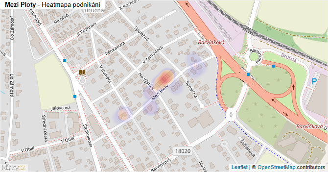 Mezi Ploty - mapa podnikání