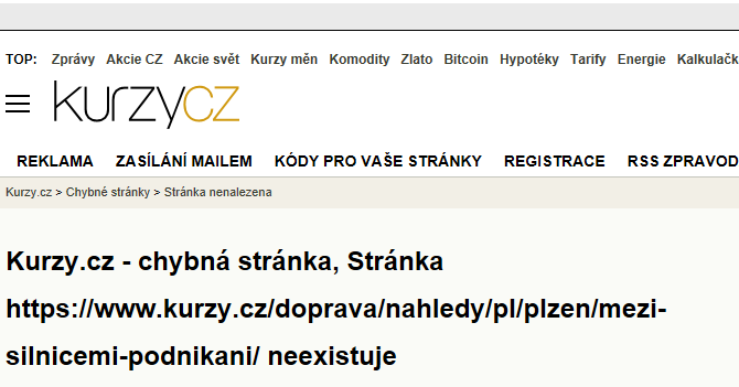 Mezi Silnicemi - mapa podnikání