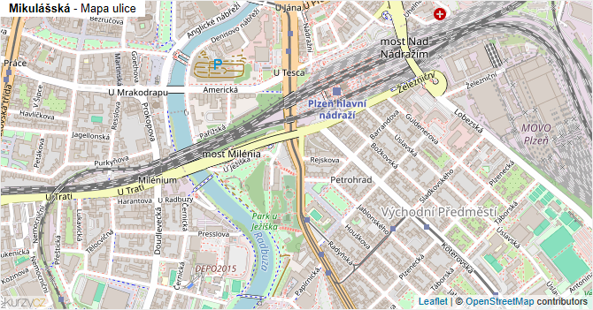 Mikulášská - mapa ulice