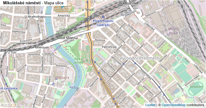 Mikulášské náměstí - mapa ulice