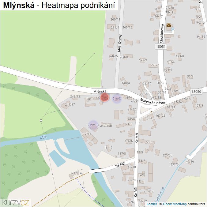 Mapa Mlýnská - Firmy v ulici.
