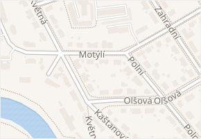 Motýlí v obci Plzeň - mapa ulice