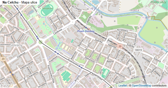 Na Celchu - mapa ulice