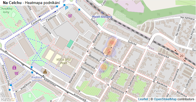 Na Celchu - mapa podnikání