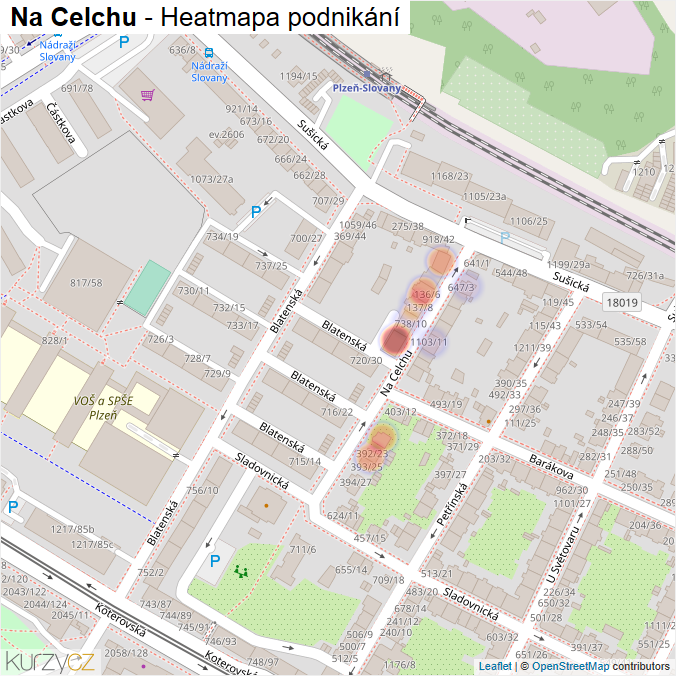 Mapa Na Celchu - Firmy v ulici.