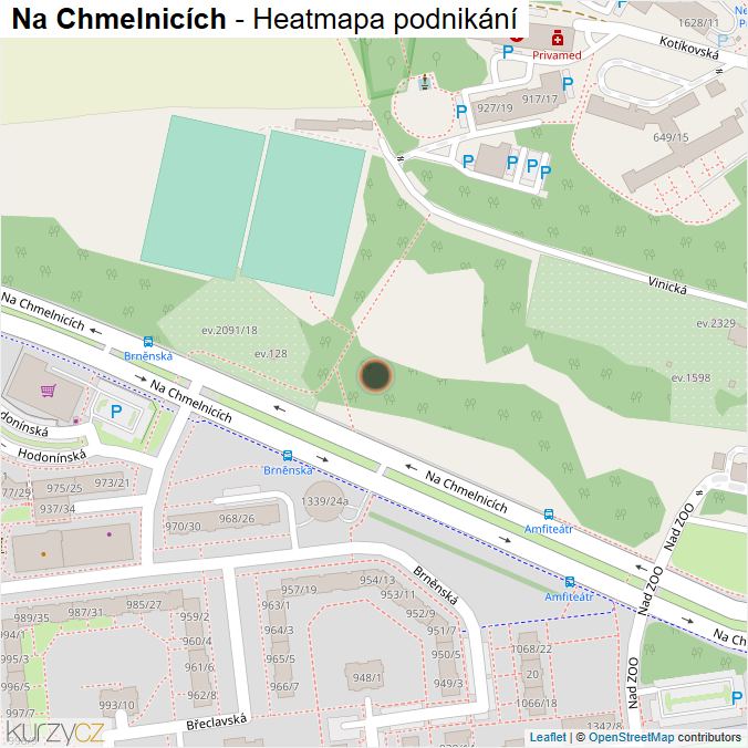 Mapa Na Chmelnicích - Firmy v ulici.