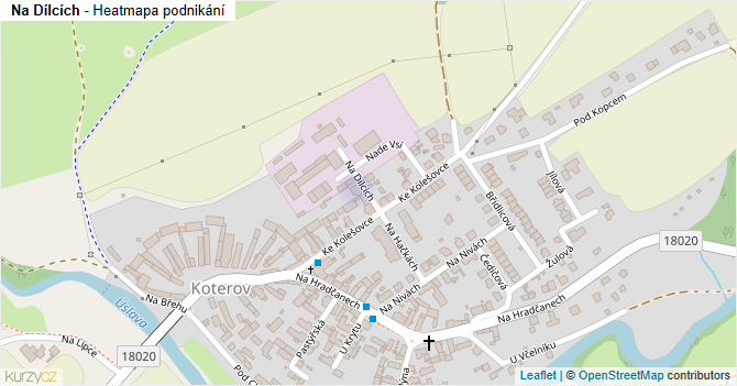 Na Dílcích - mapa podnikání