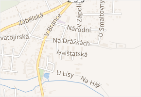 Na Drážkách v obci Plzeň - mapa ulice