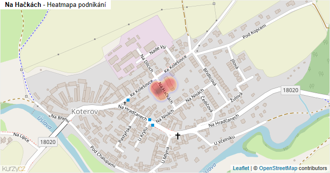 Na Hačkách - mapa podnikání
