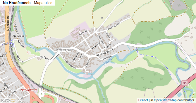 Na Hradčanech - mapa ulice