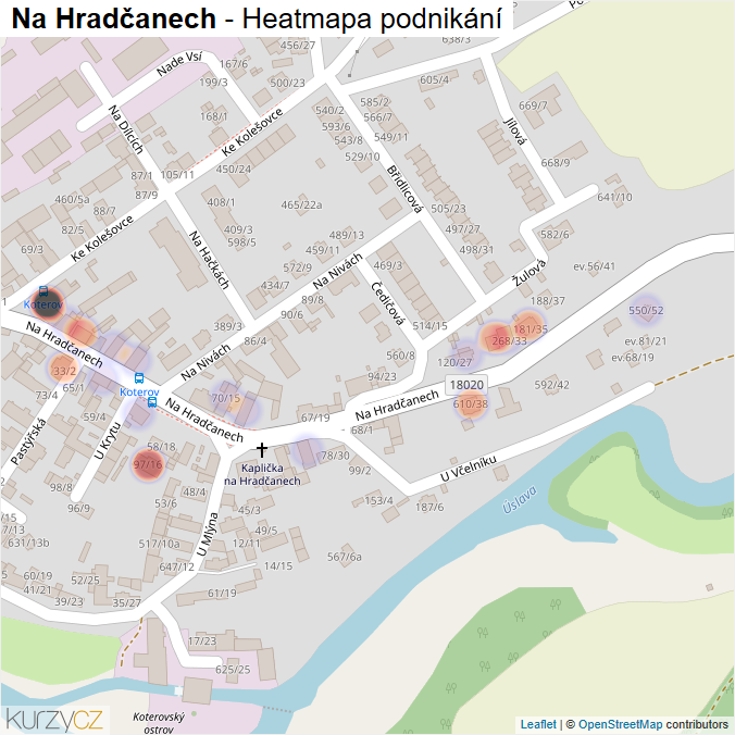 Mapa Na Hradčanech - Firmy v ulici.
