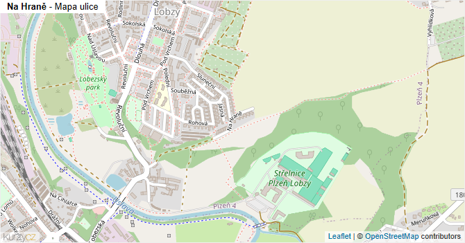 Na Hraně - mapa ulice