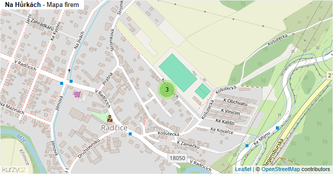 Na Hůrkách - mapa firem