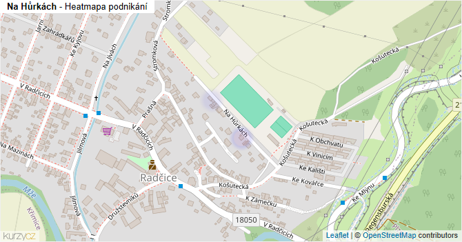 Na Hůrkách - mapa podnikání