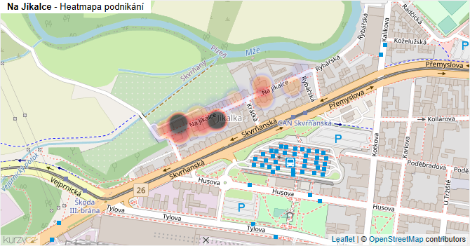 Na Jíkalce - mapa podnikání