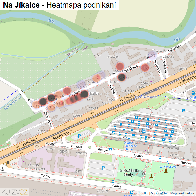 Mapa Na Jíkalce - Firmy v ulici.