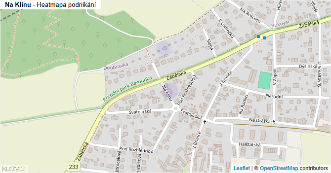 Na Klínu - mapa podnikání
