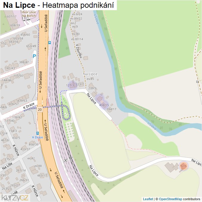 Mapa Na Lipce - Firmy v ulici.