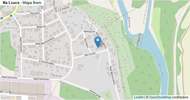 Na Louce - mapa firem