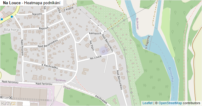 Na Louce - mapa podnikání