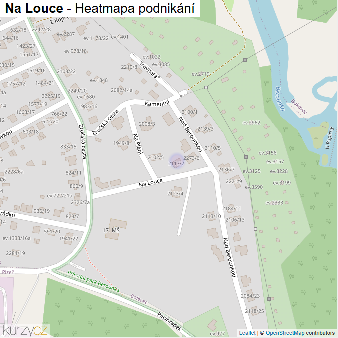 Mapa Na Louce - Firmy v ulici.