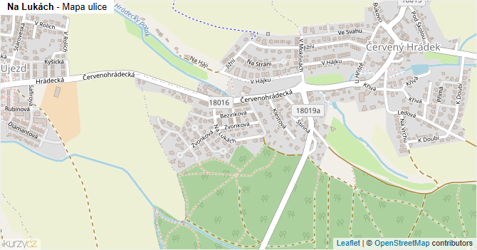 Na Lukách - mapa ulice
