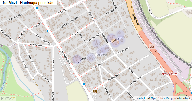 Na Mezi - mapa podnikání