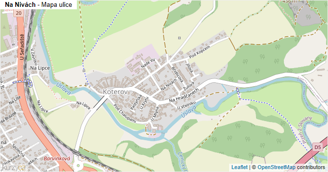 Na Nivách - mapa ulice