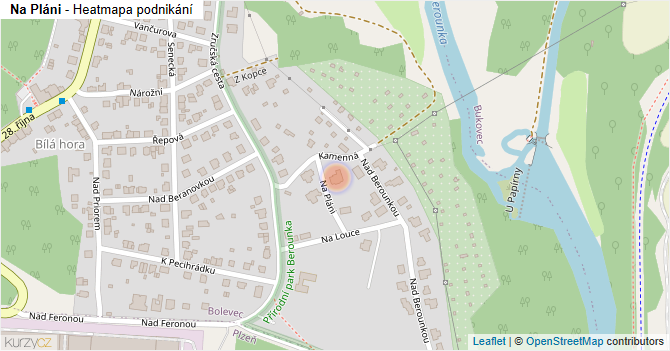 Na Pláni - mapa podnikání