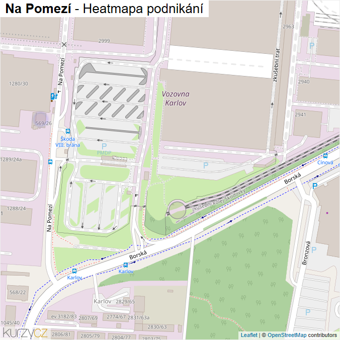 Mapa Na Pomezí - Firmy v ulici.