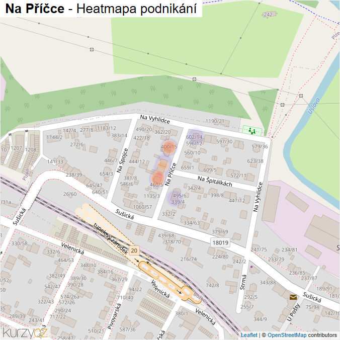 Mapa Na Příčce - Firmy v ulici.