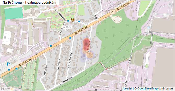 Na Průhonu - mapa podnikání