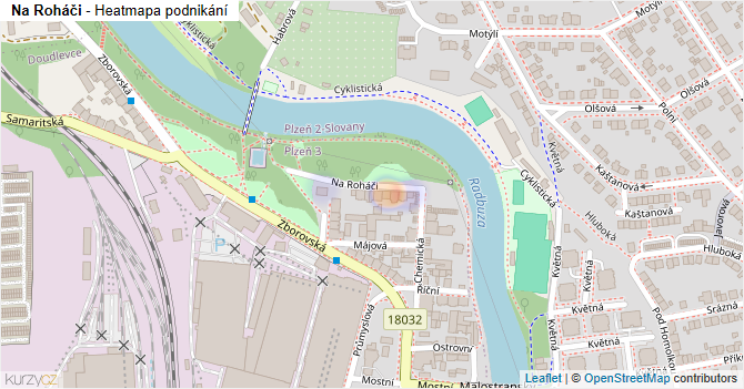 Na Roháči - mapa podnikání