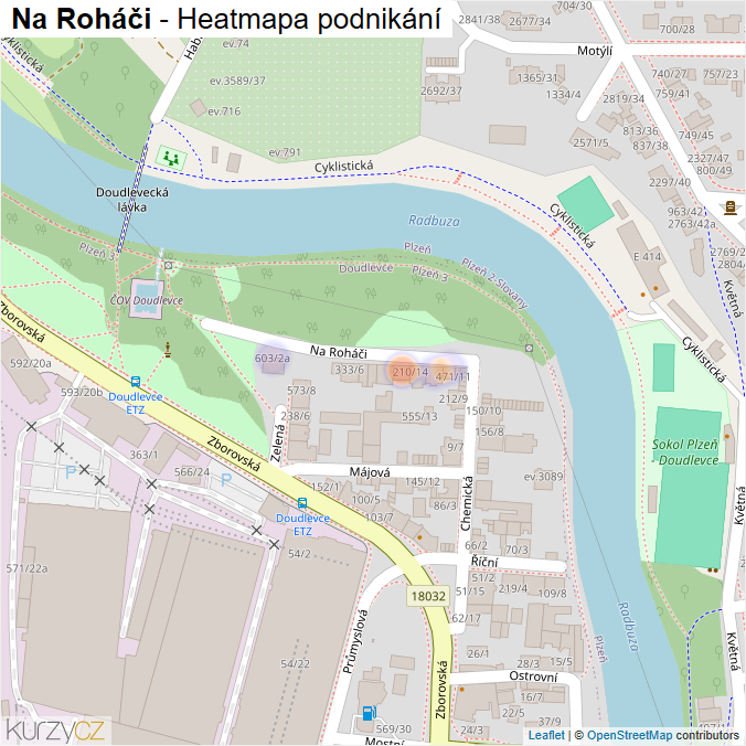Mapa Na Roháči - Firmy v ulici.