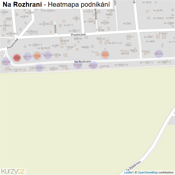 Mapa Na Rozhraní - Firmy v ulici.