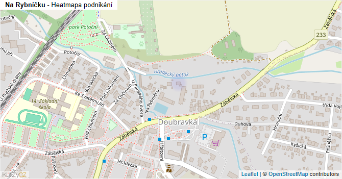 Na Rybníčku - mapa podnikání