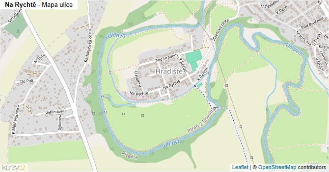 Na Rychtě - mapa ulice