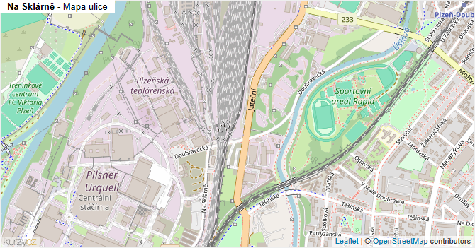 Na Sklárně - mapa ulice