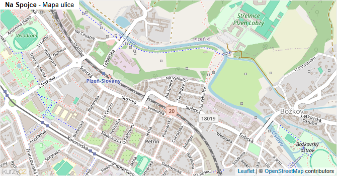 Na Spojce - mapa ulice