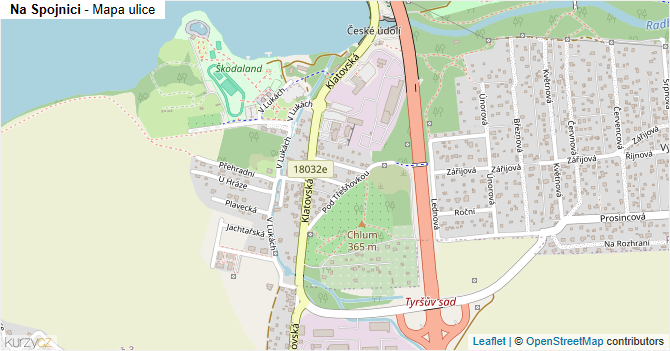 Na Spojnici - mapa ulice