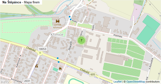 Na Štěpánce - mapa firem