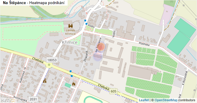 Na Štěpánce - mapa podnikání