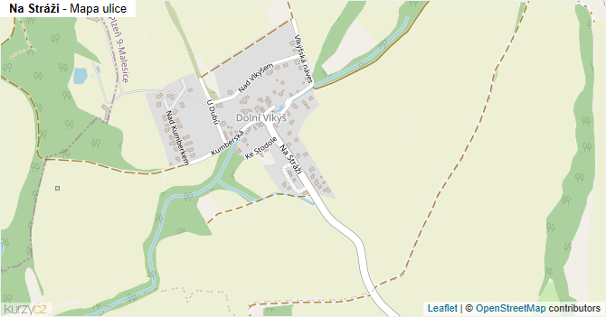 Na Stráži - mapa ulice
