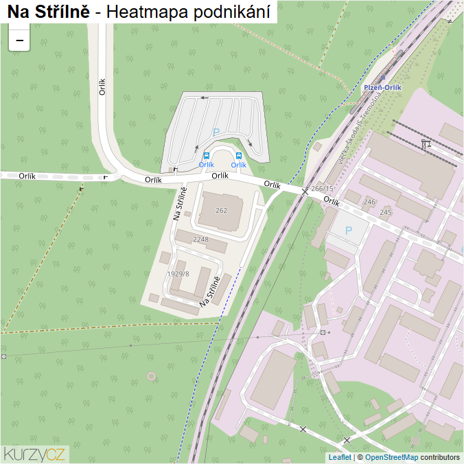 Mapa Na Střílně - Firmy v ulici.